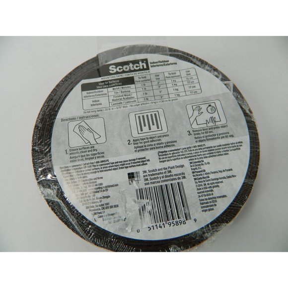 Scotch Extremely Strong Large Mounting Tape Adhesives 1-Inch X 400-Inch, 2 Pack - Picture 7 of 11